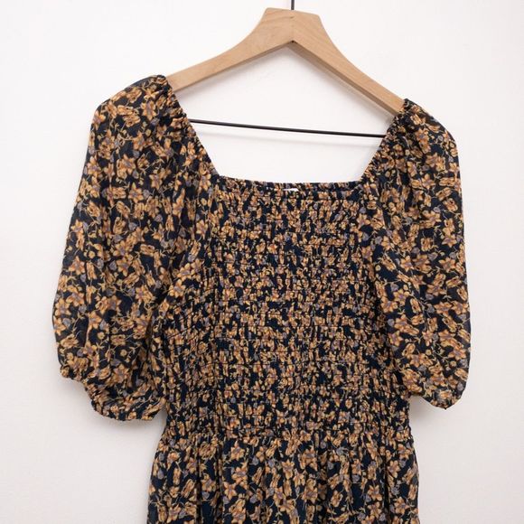 Baltic Born Blue and Yellow Puff Sleeve Sundress - Picture 3 of 8